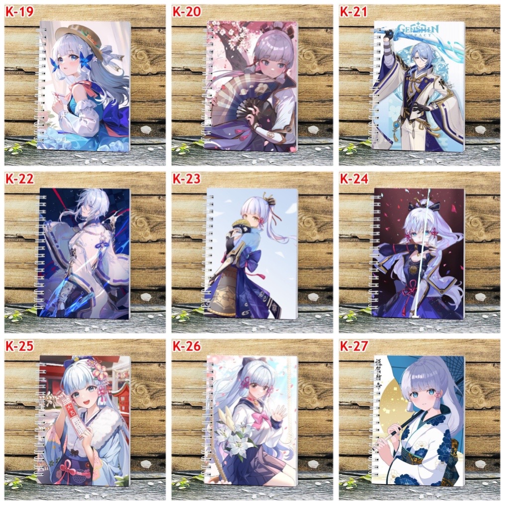 ￼Sổ viết Kamisato Ayaka genshin impact a6 200trang / sổ tay hình kamisato ayaka