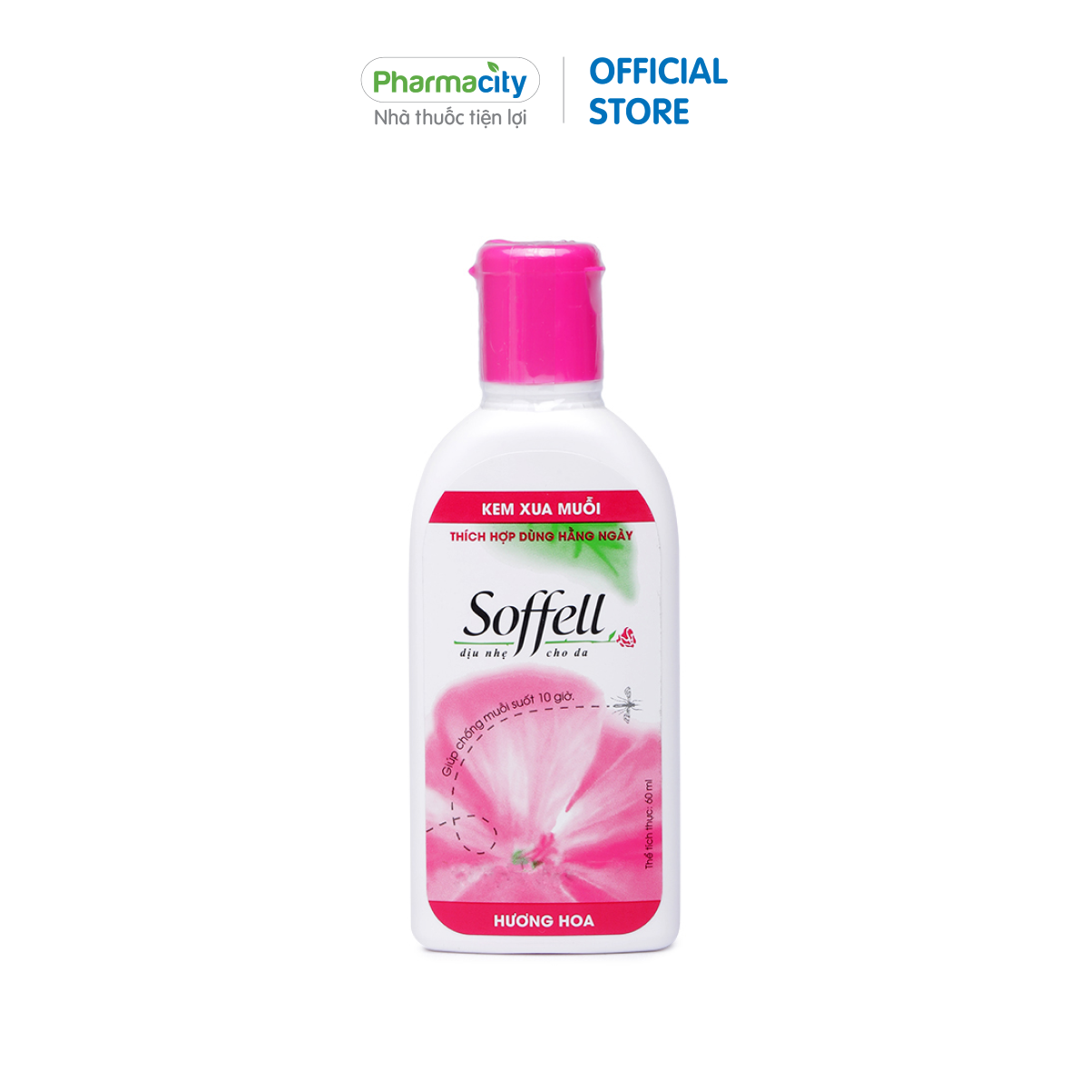 Kem chống muỗi hương hoa Soffell (60ml)