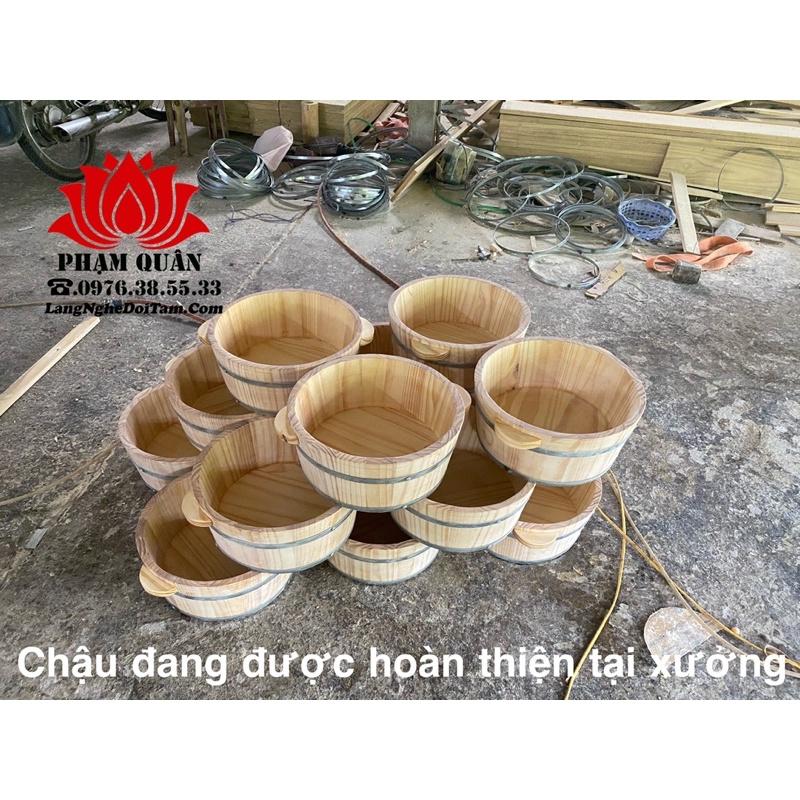 Chậu gỗ ngâm tay, ngâm chân,làm nail, rửa mặt