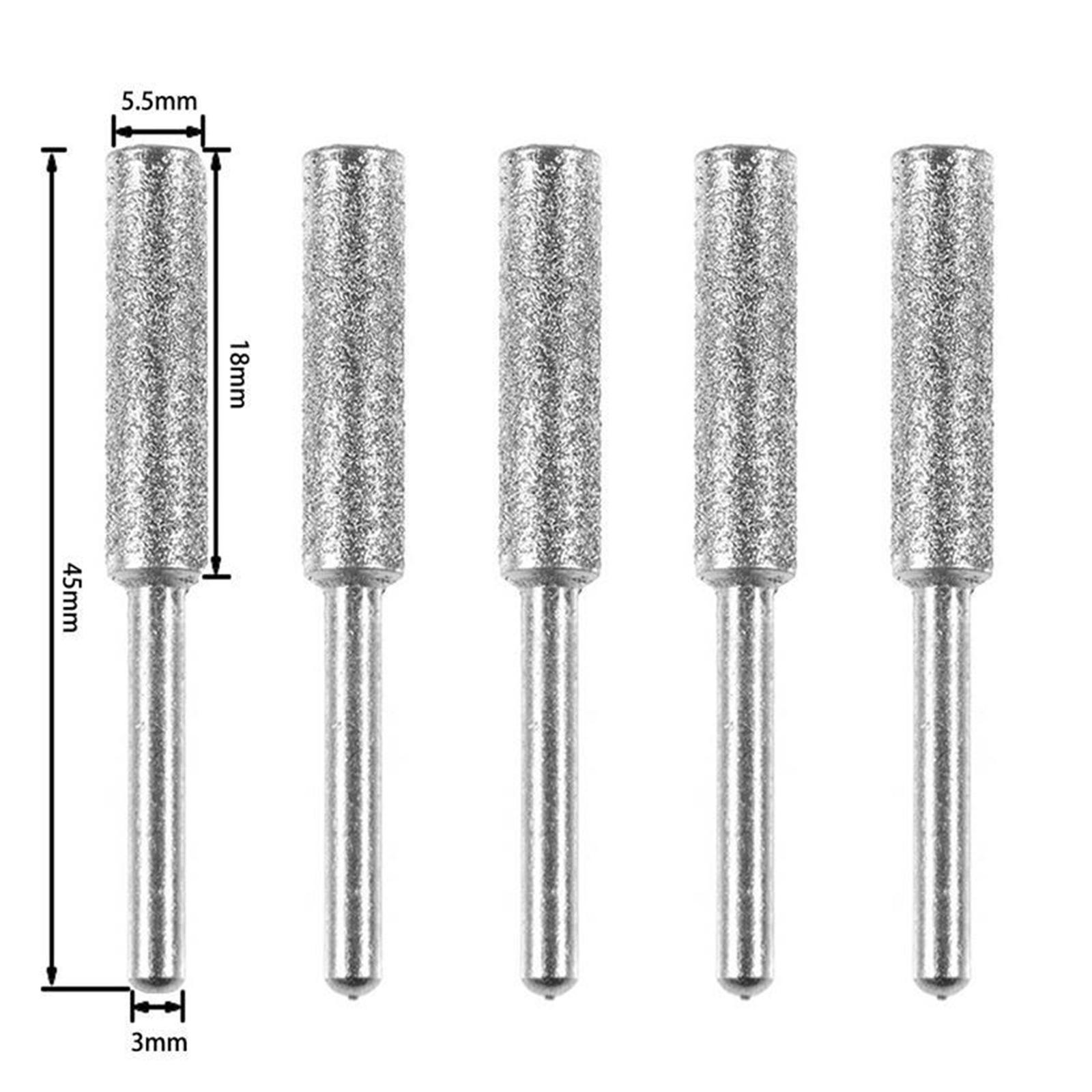 4mm &amp; 4.8mm Diamond Chainsaw Sharpener Bits Grinding Bits Burr