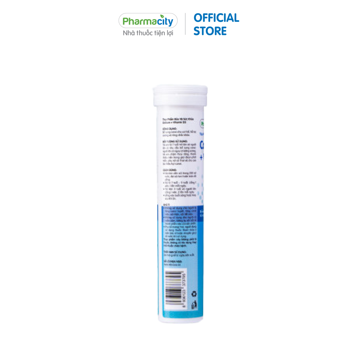 Viên sủi Calcium + Vitamin D3 Pharmacity
