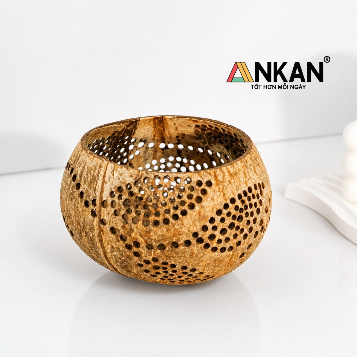 Đèn Nến Decor Hình Chiếc Lá ANKAN - Chân Nến Tealight Handmade Phong Cách Vintage Trang Trí Cafe, Spa, Homestay