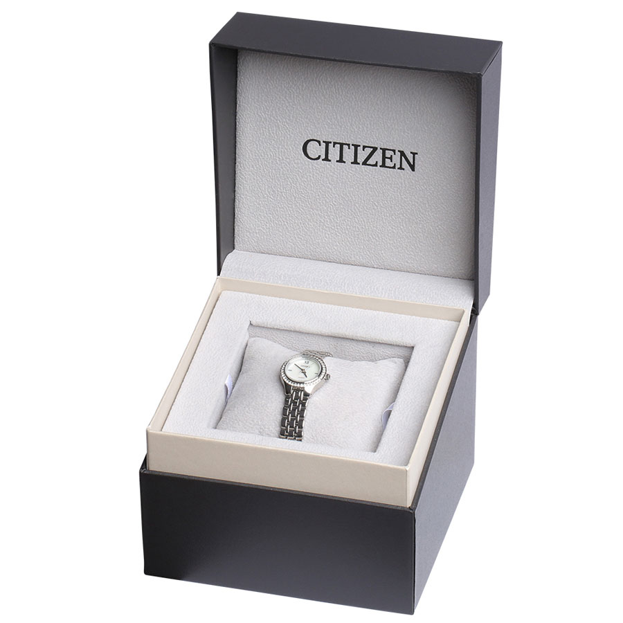 Đồng Hồ Nữ Citizen Đính Đá Swarovski Dây Thép Không Gỉ EJ6140-57D - Mặt Xà Cừ