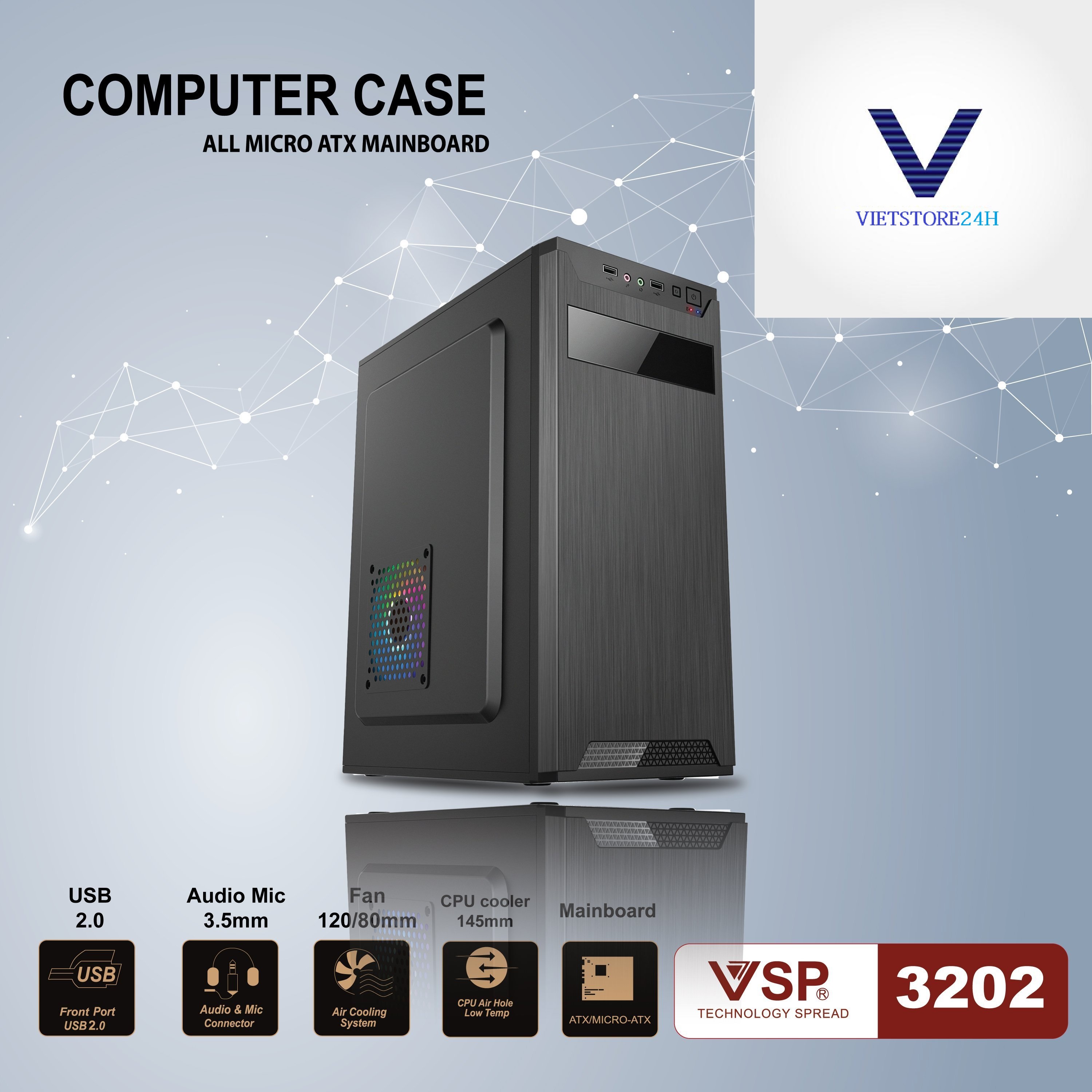 Case VSP 3202 (Chuẩn ATX) - Hàng chính hãng