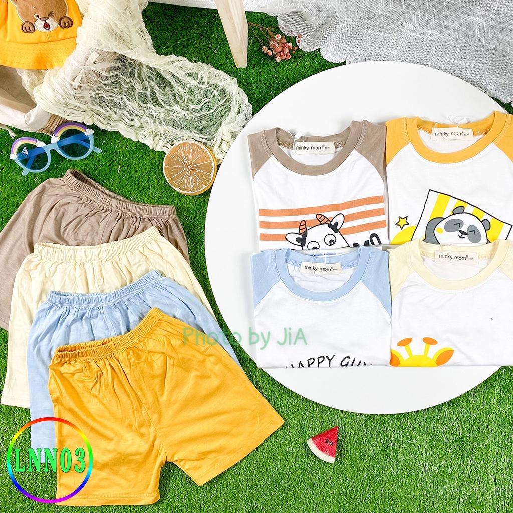 Bộ Cộc Tay Cho Bé LNN03 Đồ Bộ Thun Lạnh Cao Cấp Mềm Mịn Thoáng Mát Dễ Chịu, Thoải Mái Cho Bé