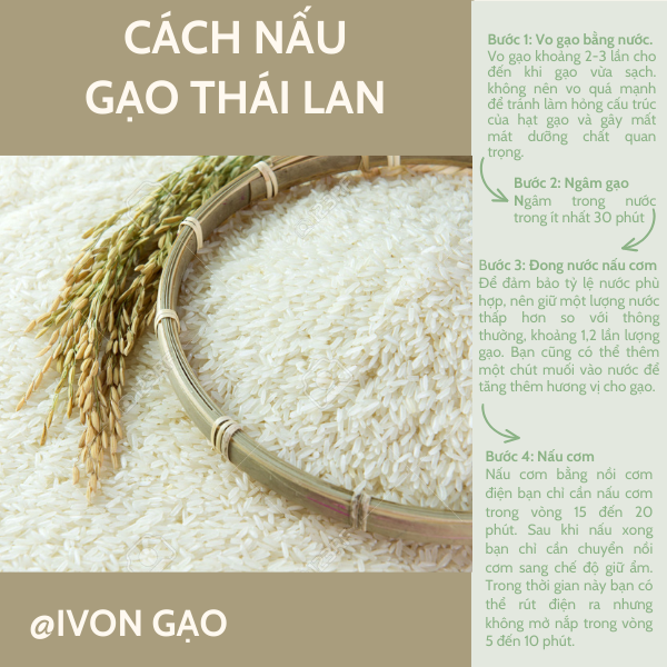 Gạo Thái Lan - Túi 5 kg - Dẻo, thơm, mềm cơm
