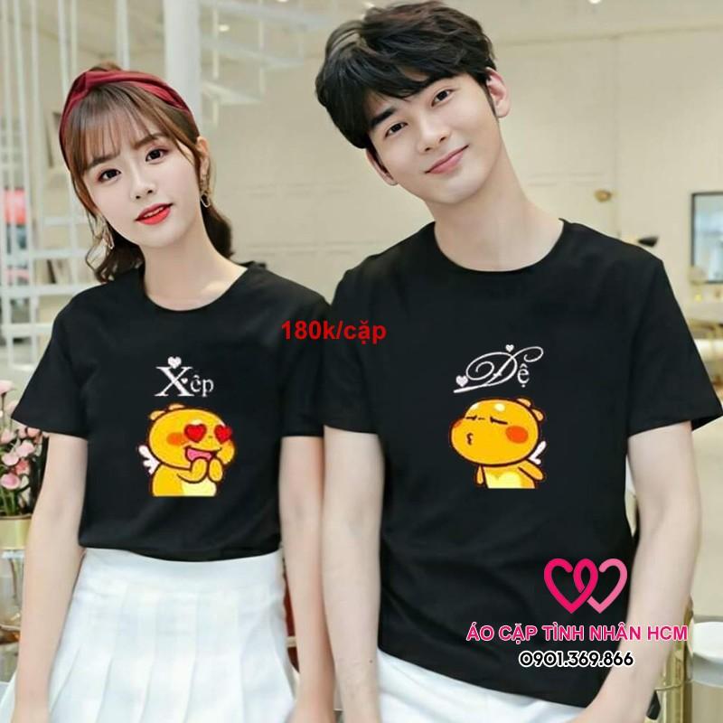 Áo cặp khủng long xếp đệ