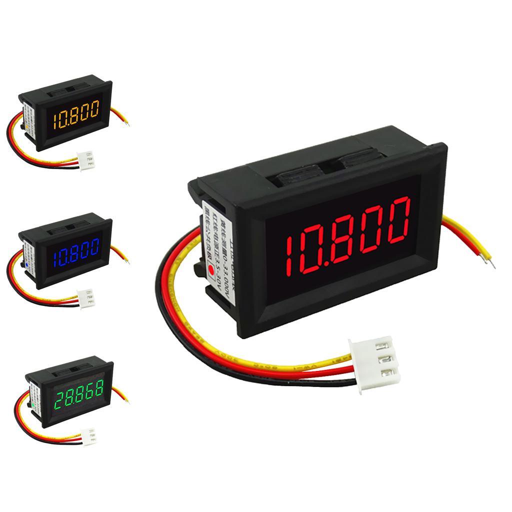 2X 5 Digits 0.36 inch 3 Wire DC 3.5-30V Red/Green Led Digital Voltmeter Voltage Display Module with Reverse Protection