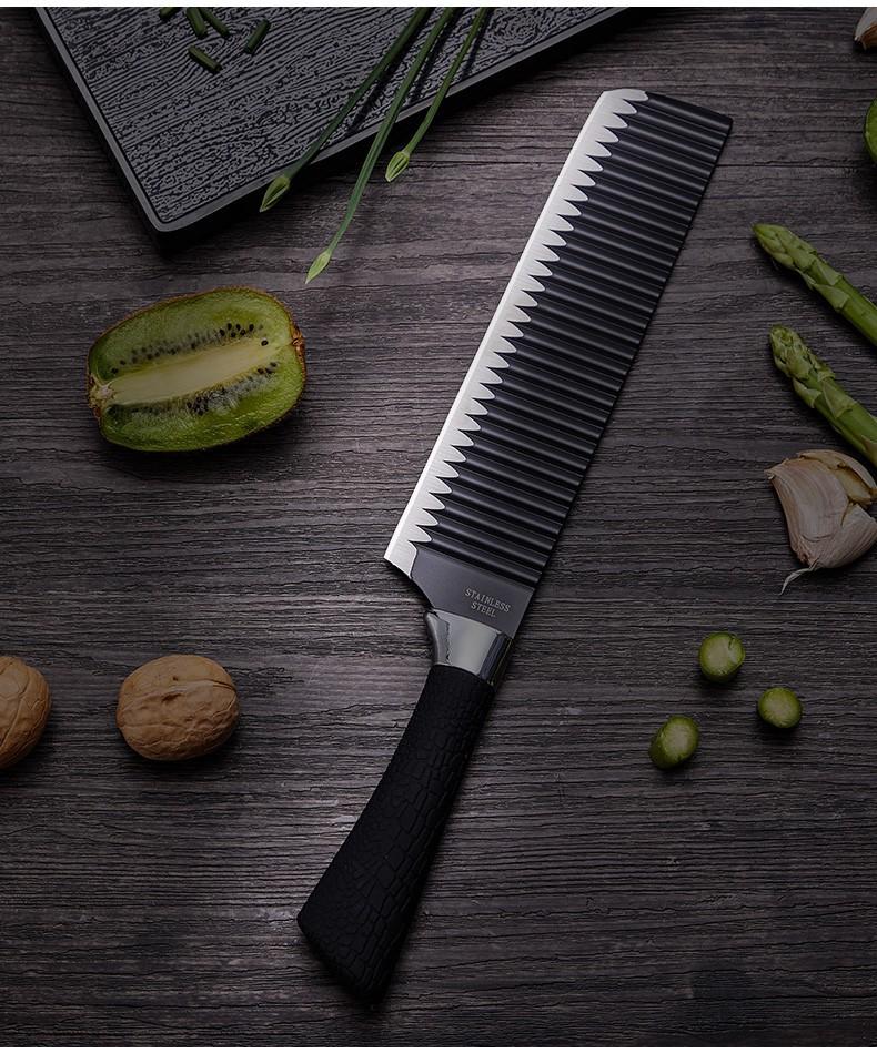 [COMBO DAO] Bộ 3 dao Nhật Bản thép không gỉ thân dao gợn sóng chống dính siêu bén (chuyên thái, lọc thịt, gọt hoa quả)