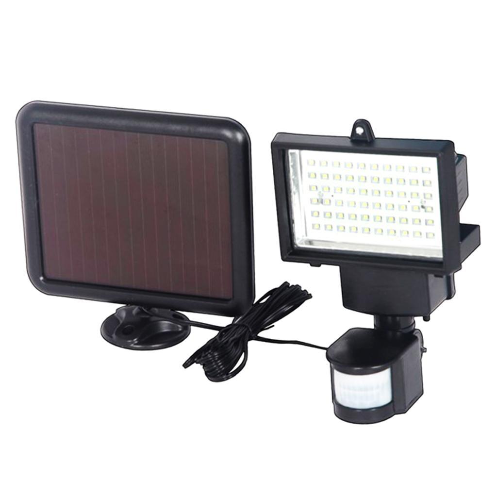 60 LED Professional Solar Powered Human Sensor Wall Light Waterproof Lamp