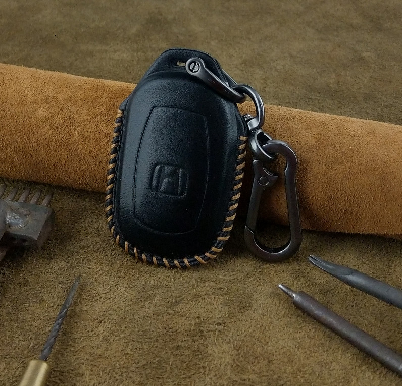 Bao Da Chìa Khóa Ô Tô cho Honda Civic 4 nút 2022 ép phôm da bò thật