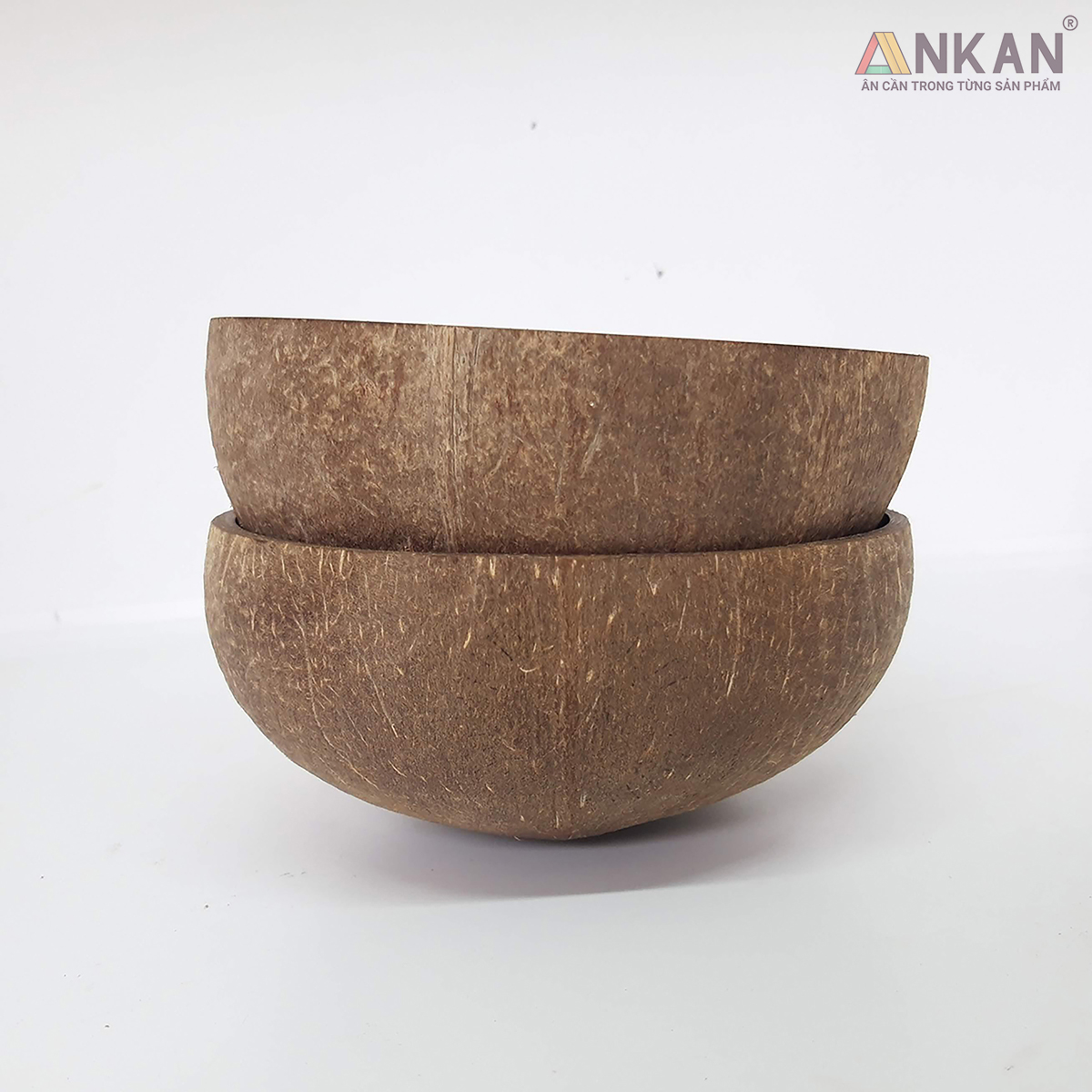 Bát Gáo Dừa Mộc Tự Nhiên ANKAN – Dùng Ăn Salad, Trái Cây, Ngũ Cốc – Chén Dừa Thủ Công Việt Nam