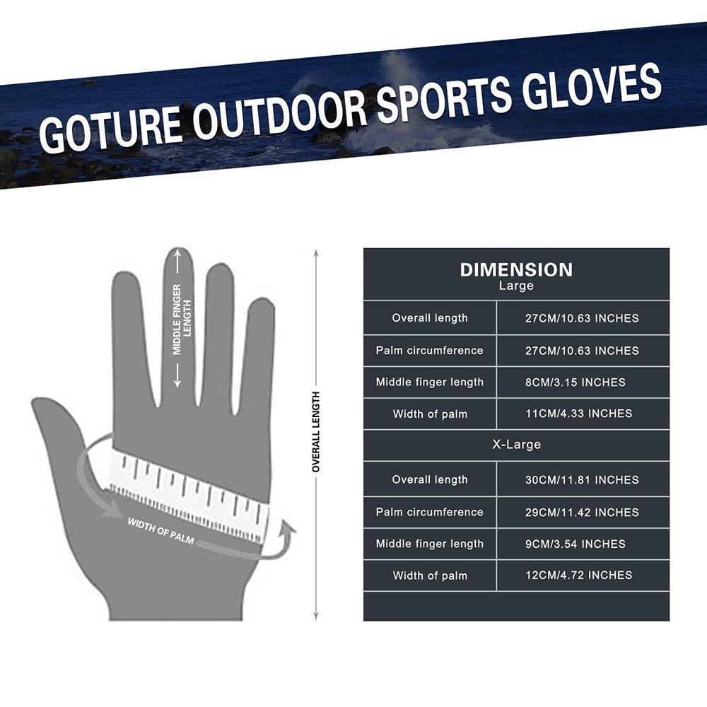 Goture Thể Thao Ngoài Trời 2 Cắt Ngón Tay/Full Ngón Tay Găng Tay Chống Trượt Chống Nước Size L/XL Dành Cho Câu Cá săn Bắn Đi Xe Đạp Xe