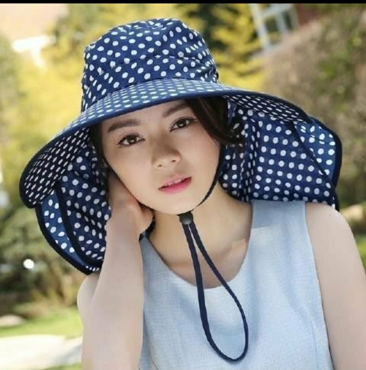 Mũ nón rộng vành chống nắng UV thoáng mát sành điệu khẩu trang che nắng dona240103