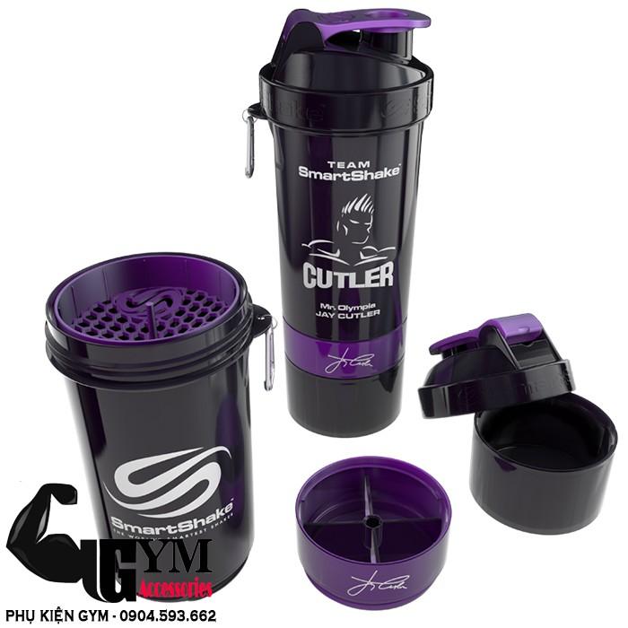 Bình lắc 3 ngăn thể thao Smart Shake Shaker Cup Signature Series Ronnie Coleman, Jay Cutler, Phil Heath