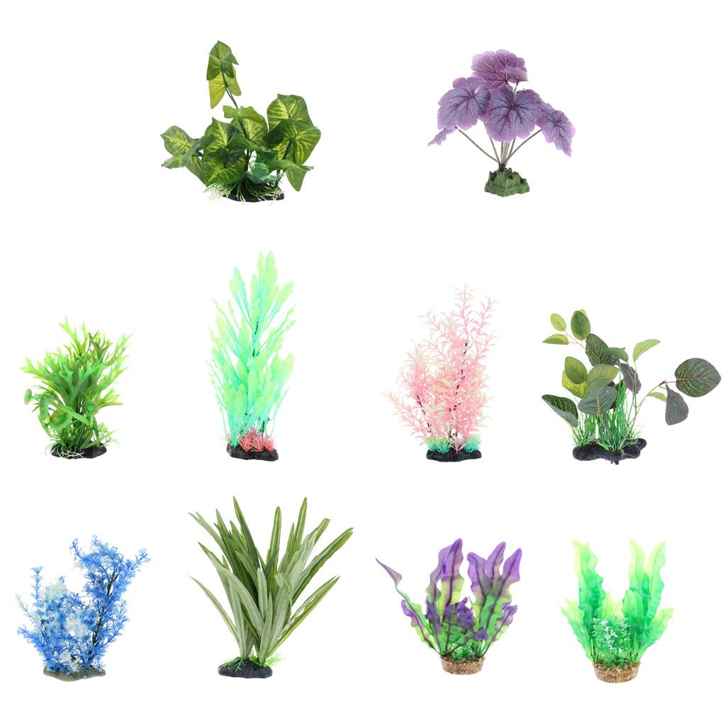 Plastic Plant Decoration for Aquarium Fish Tank Reptile Terrarium