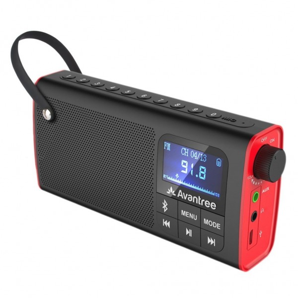 Loa Bluetooth mini kiêm đài FM - AVANTREE SP850 - A2023  - Hỗ trợ jack cắm tai nghe, khe cắm thẻ nhớ, thời gian chơi nhạc 10h, thời gian dùng Radio lên đến 20h - Hàng Chính Hãng