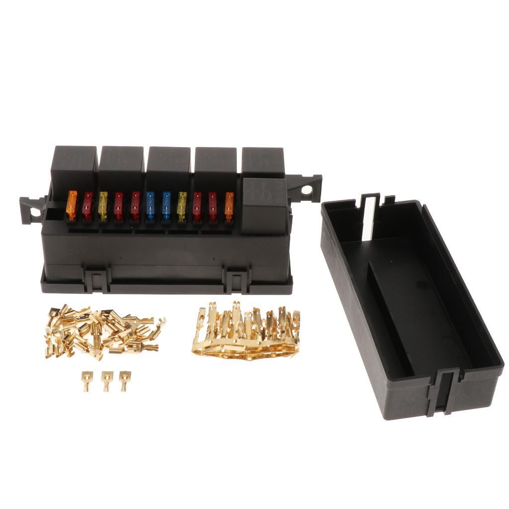 11-Way Car Fuse Holder  with Terminals Relays Waterproof Connector