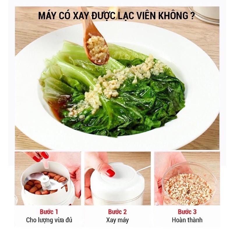 Dụng Cụ Xay Tỏi Ớt Kéo Tay Mini Tiện Dụng Loại Cao Cấp