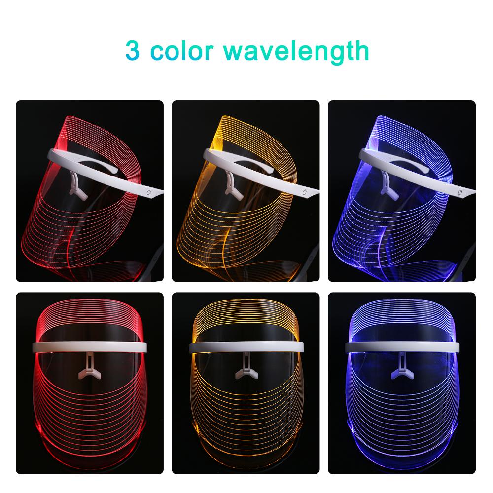 Máy ánh sáng chăm sóc da mặt 3 màu, không hại mắt, ánh sáng giúp tăng dộ đàn hồi, thu nhỏ lỗ  chân lông