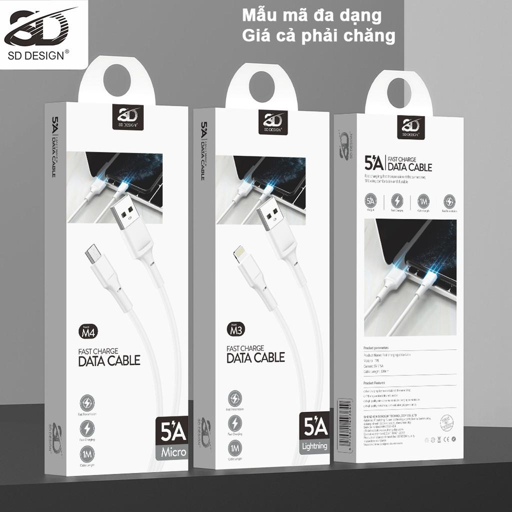 Cáp sạc Micro SD DESIGN M4 - sạc ổn định, chất liệu PC cao cấp, an toàn khi sử dụng, bảo hành 1 đổi 1