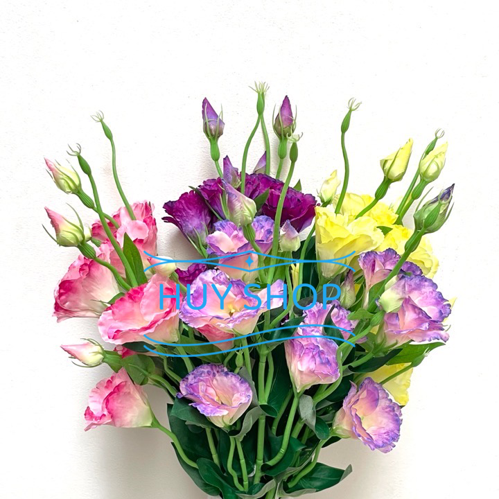 Cành Hoa CÁT TƯỜNG 4 bông 3 nụ Vải cao cấp trang trí nhà cửa