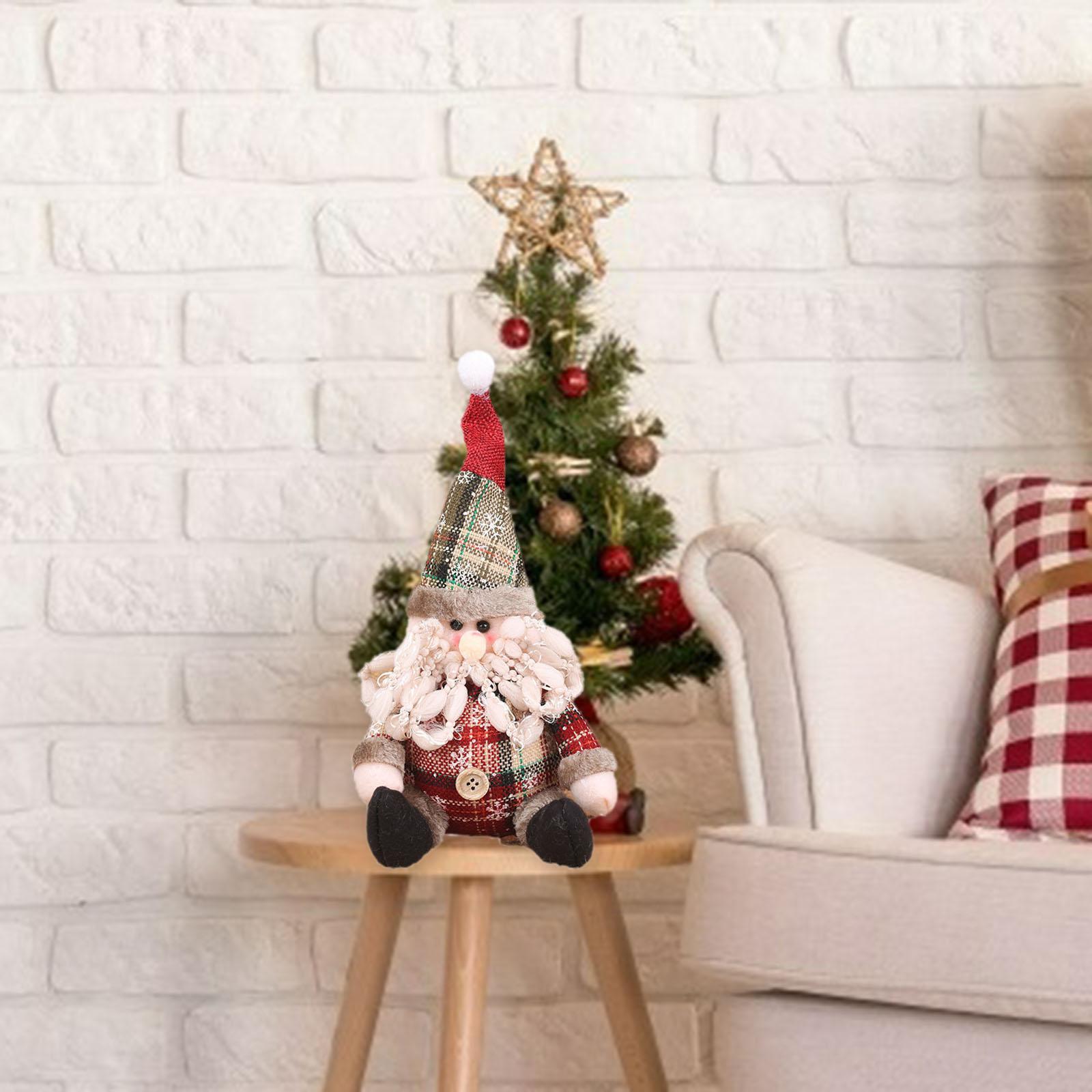 Christmas Plush Toy Ornaments Super Cute for Fireplace Christmas Tree Decor