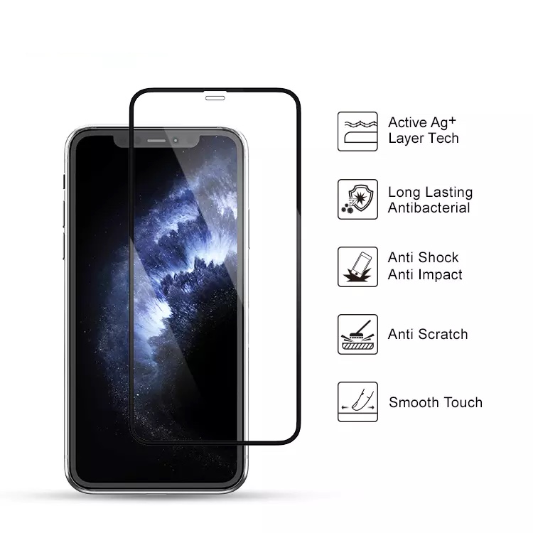 MIẾNG DÁN CƯỜNG LỰC KHÁNG KHUẨN MIPOW KINGBULL HYDRO AG+ PREMIUM HD cho iPhone 12 Series - Hàng Chính Hãng