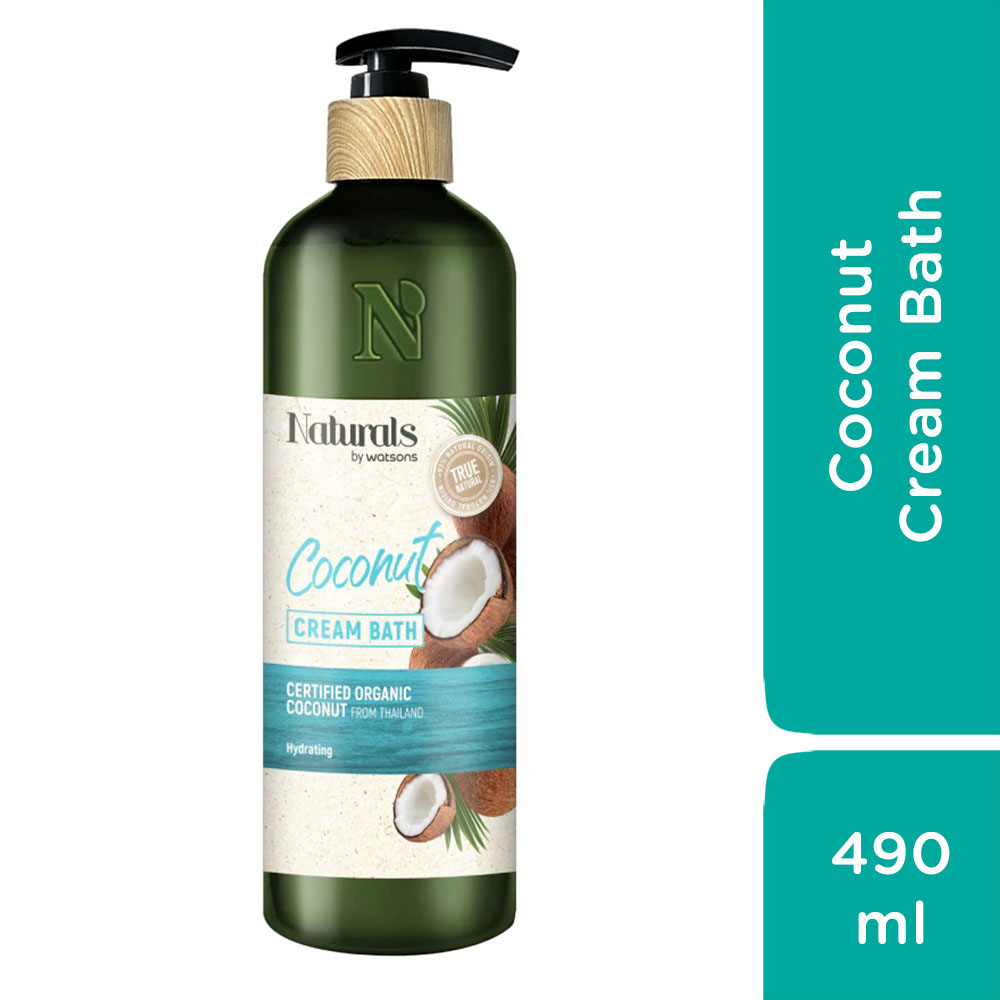 Kem Tắm Naturals By Watsons Hương Dừa True Natural Coconut Cream Bath 490ml