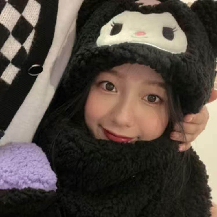 Bộ mũ nón kèm khăn choàng cổ & găng tay nhân vật hoạt hình Sanrio character bằng lông nhung dễ thương đáng yêu