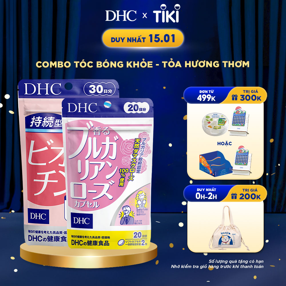 Combo Viên uống DHC Tóc Bóng Khoẻ - Toả Hương Thơm