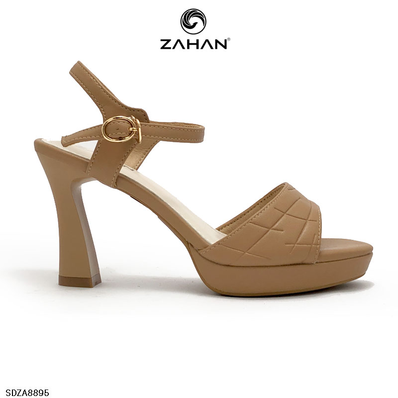 Sandal quai dập nổi, đúp đế, 9 cm SDZA8895