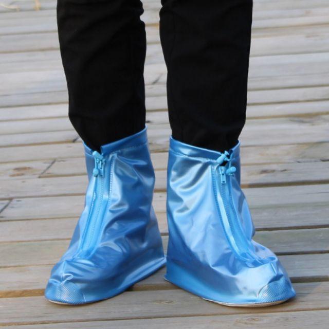Hình ảnh Ủng bọc giầy đi mưa có lót chỗ khóa kéo chống bẩn chống nước