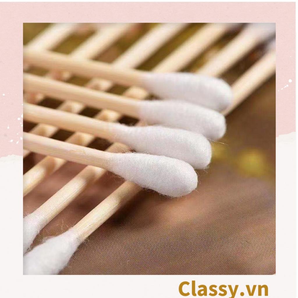 Túi 30 chiếc hoặc 100 chiếc bông tăm thân gỗ  Classy, dùng ngoáy tay, trang điểm, vệ sinh cá nhân PK1294