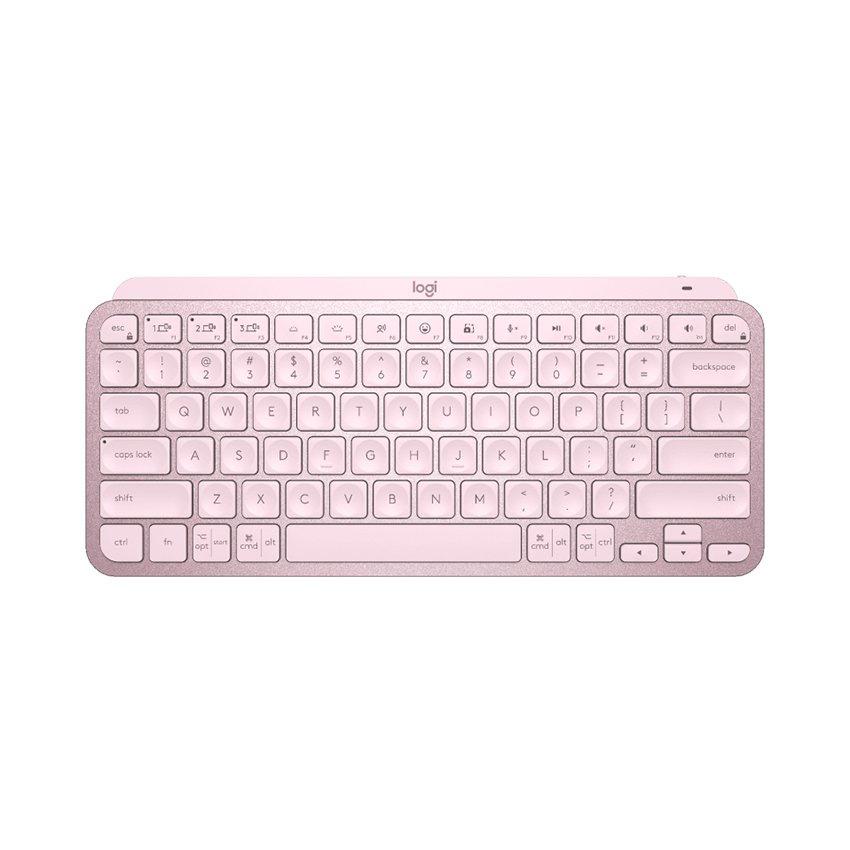 Bàn phím Logitech không dây MX Keys Mini hồng Hàng chính hãng