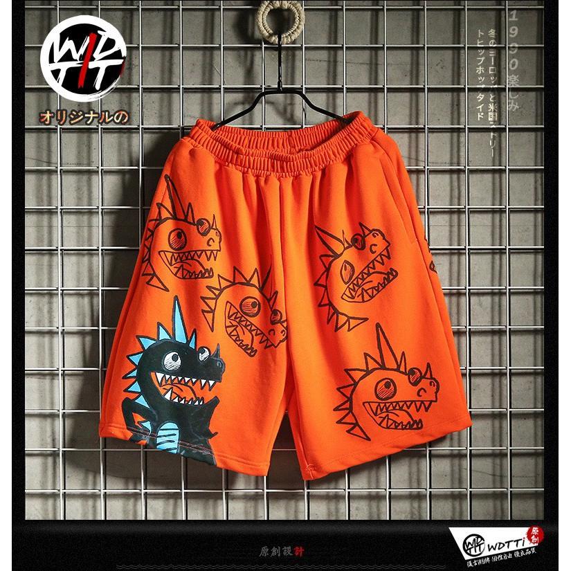 Quân Short boly NAM in hình khủng long đáng yêu cá tính, màu sắc nổi bật chất thun Mềm Mát Thoải Mái, THỜI TRANG QUẦN SHORT Mùa Hè thể thao -JINS STORE