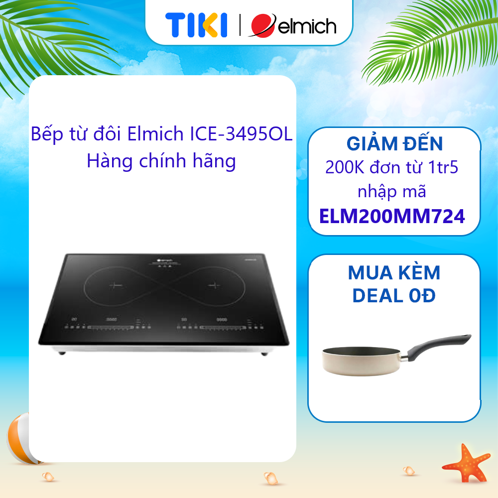 Bếp từ đôi Elmich ICE-3495OL - Hàng chính hãng