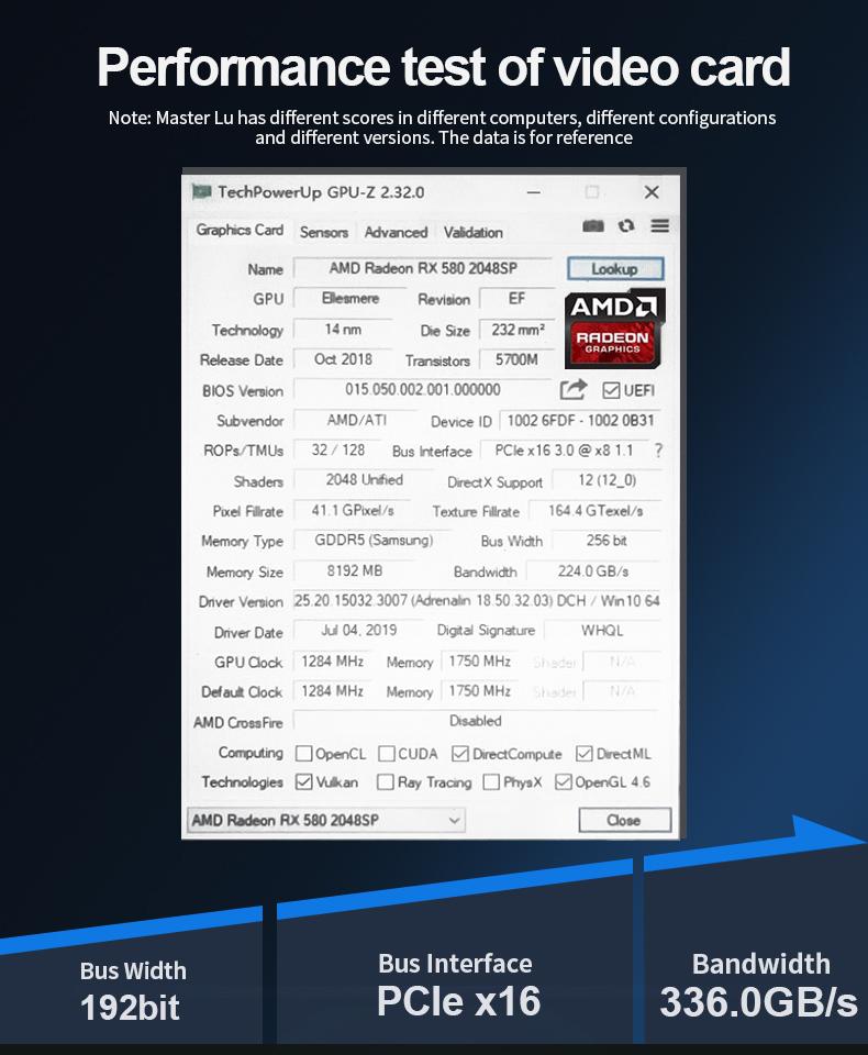 SZMZ RX 580 8GB card đồ họa rx580 Radeon Video Card GDDR5 256Bit GPU Card màn hình placa de video 8GB