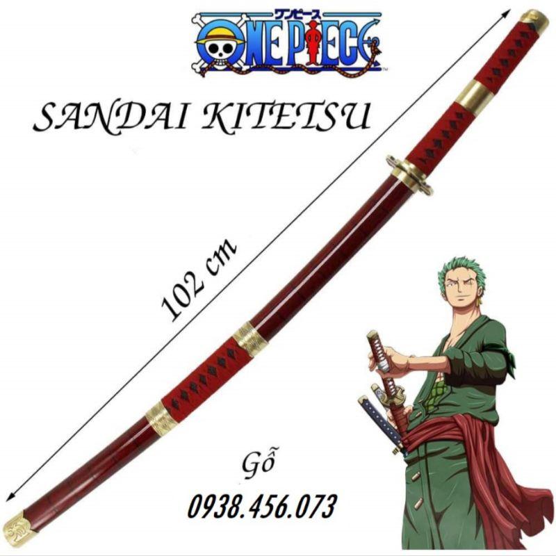 (Lưỡi gỗ dài 1m) Đạo Cụ Cosplay Zoro One Piece Thanh Wado Ichimonji Dài 100cm