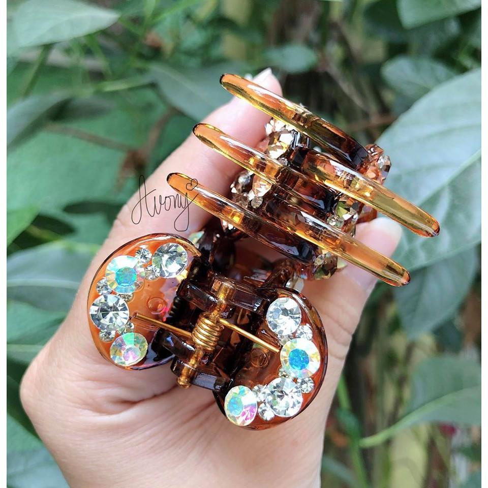 Kẹp tóc càng cua 5 chấu đính đá màu số 8