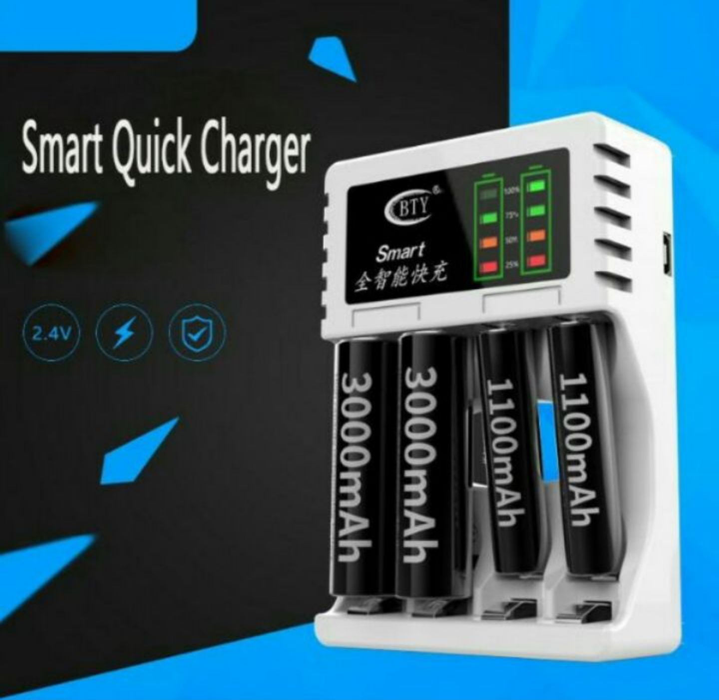 MÁY THIẾT BỊ SẠC PIN AA-AAA ĐIỆN TỬ TỰ ĐỘNG NGẮT SẠC KHI ĐẦY THÔNG MINH HÀNG CHUẨN CHẤT LƯỢNG