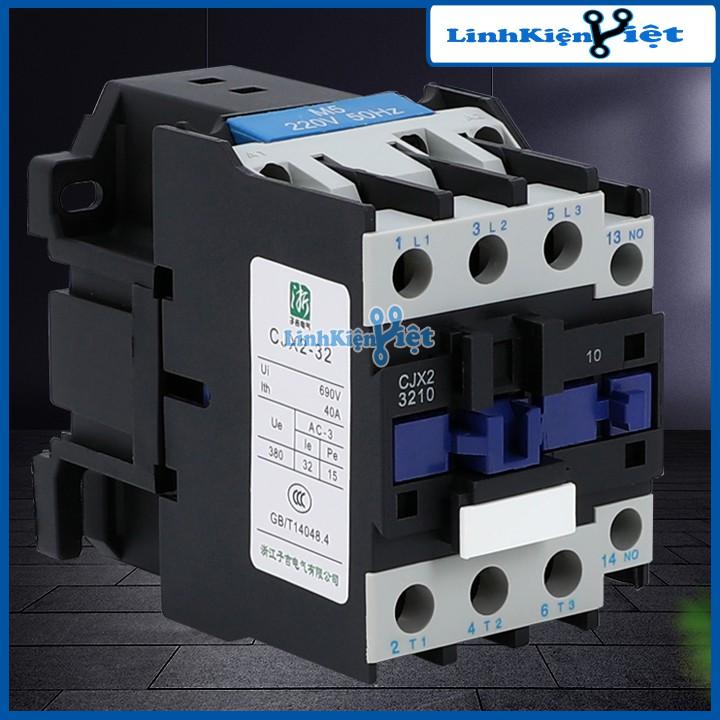 Khởi động từ contactor CJX2 380V 32A vỏ chống cháy, công suất lớn