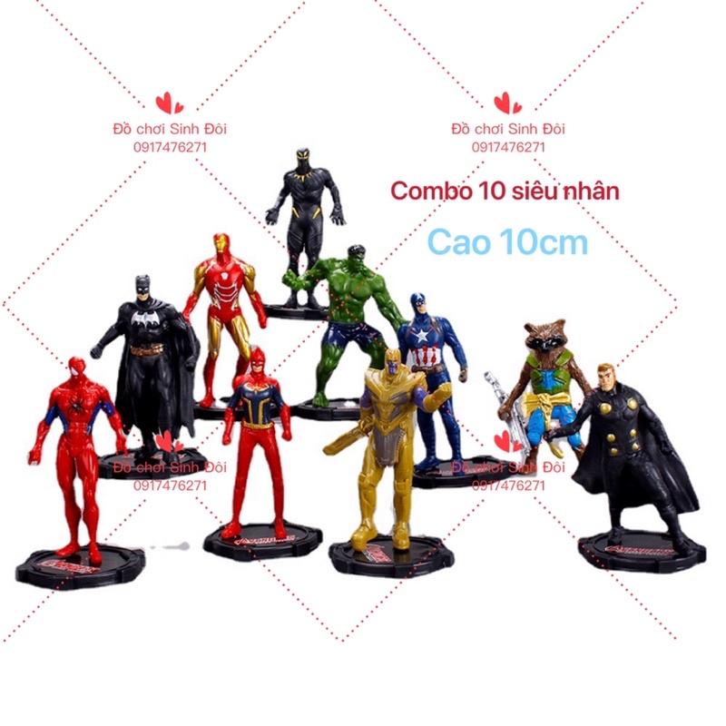 Mô hình 10 siêu nhân cao 10cm