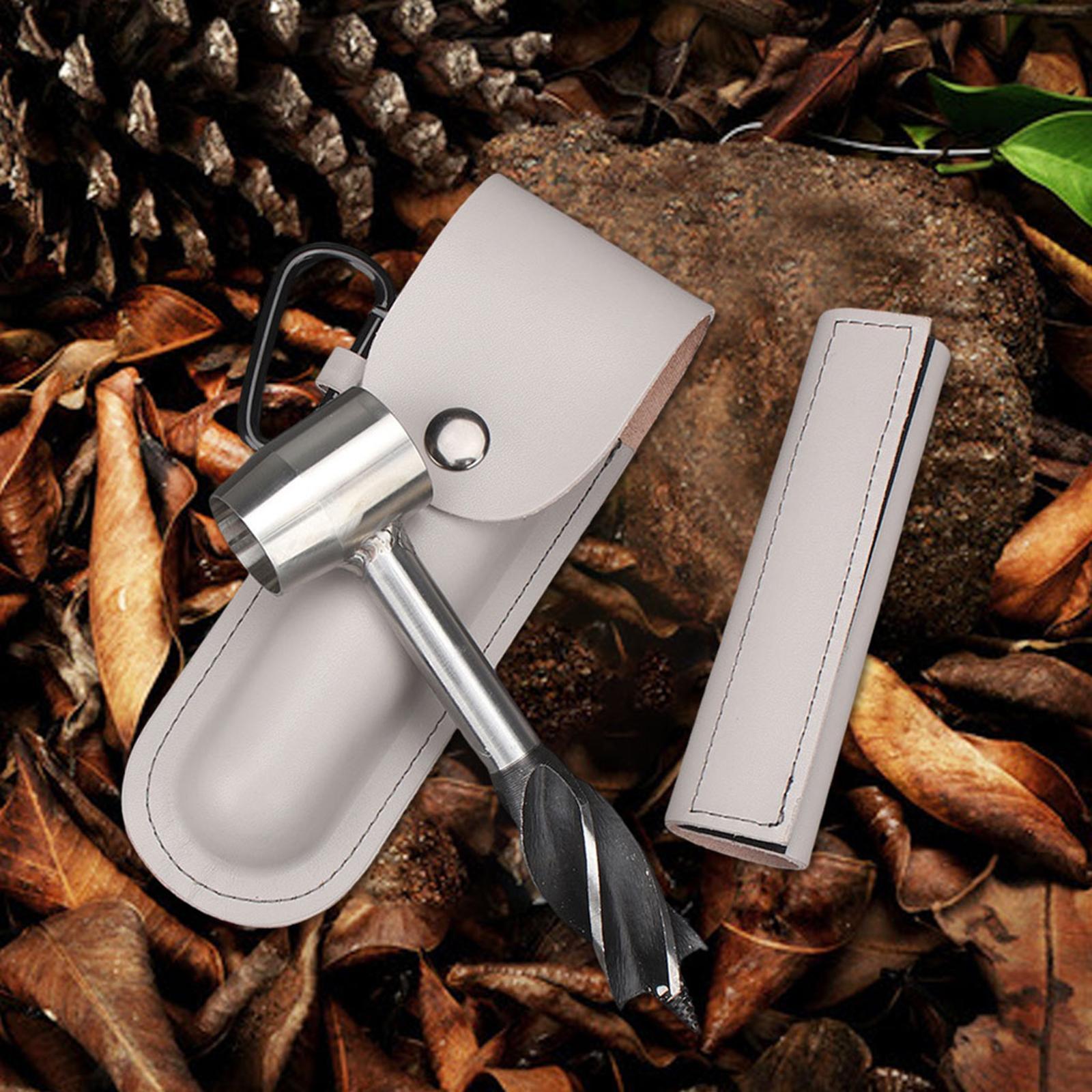 2 Set Hand Auger Drill Bit Woodworking Hand Screw Drill for Camping Tool