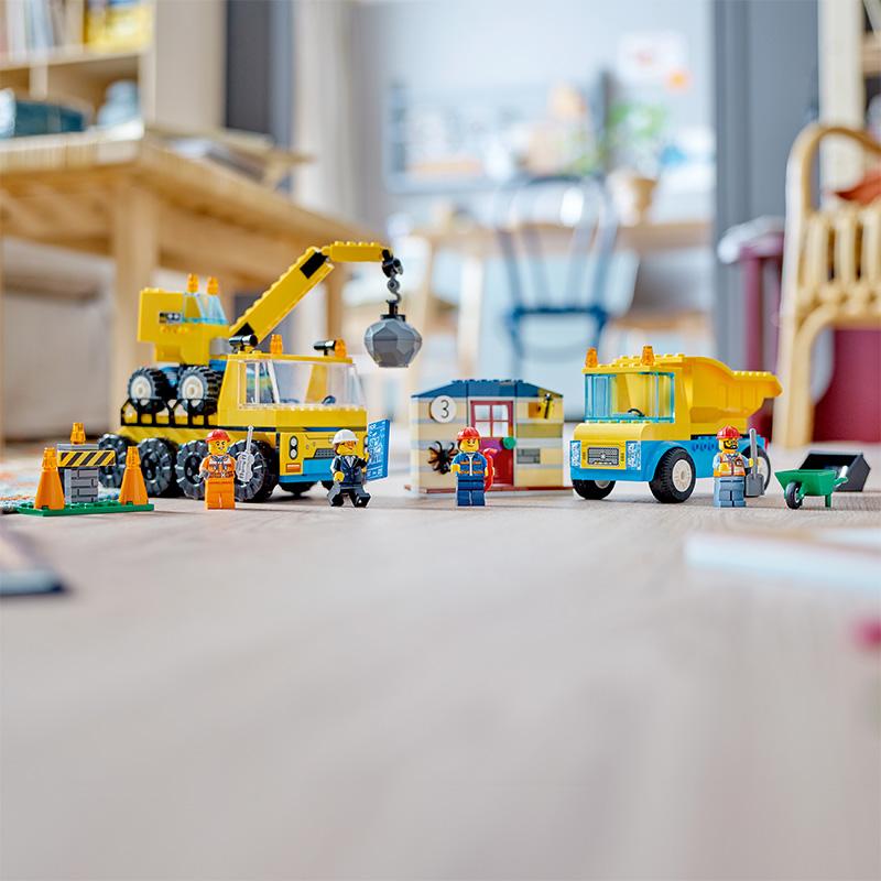 Đồ Chơi Lắp Ráp Xe Tải Và Xe Cần Cẩu Công Trình Lego City 60391