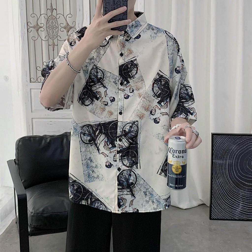 Áo sơ mi lụa nam nữ form rộng tay lở chất lụa cao cấp mềm mát mịn mặc vào siêu thích luôn nha