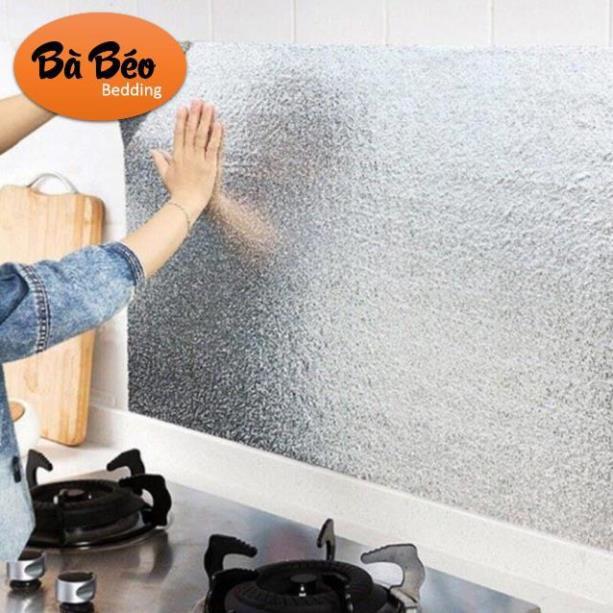 Giấy bạc dán bếp cách nhiệt chống thấm bền đẹp khổ 0.6 * 3m (Màu Bạc)