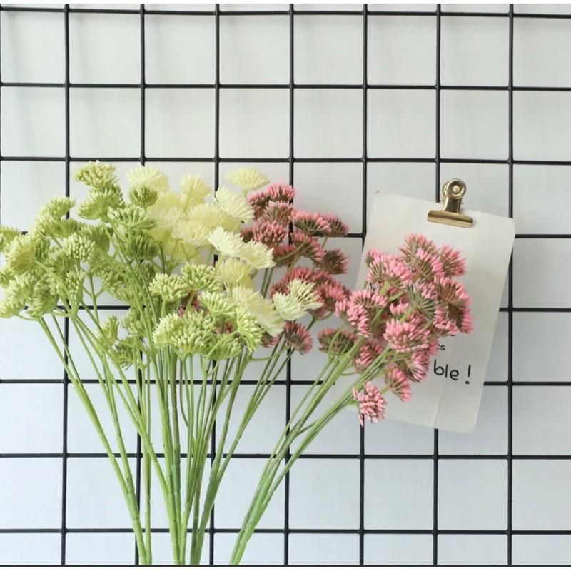 Hoa giả-Cụm điểm bồ công anh mô phỏng bằng cao su non mềm mịn cao 50cm