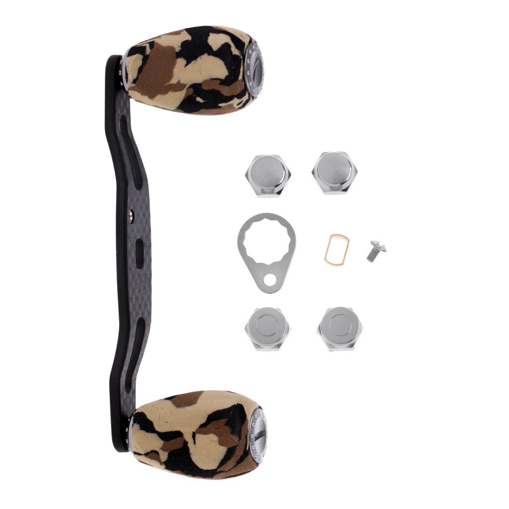 Carbon Fiber Fishing Reel Handle DIY for Baitcasting Reel Replacement Yellow