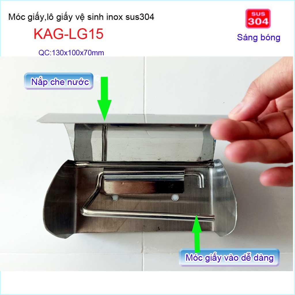 Hộp giấy vệ sinh trong toilet, hộp đựng giấy vệ sinh inox SUS304 KAG-LG15